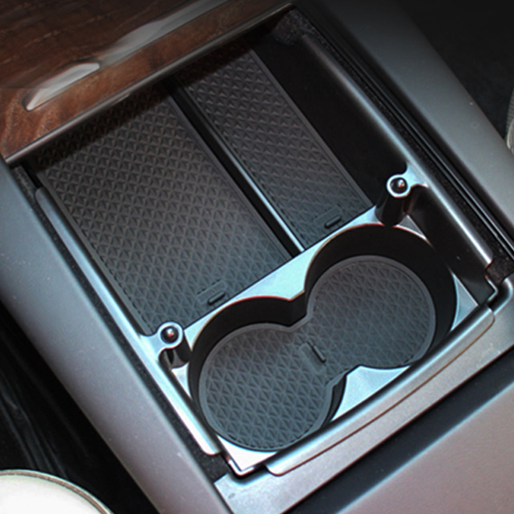 Tesla Model X S Center Console Organizer Armrest Storage Box Cup Holder