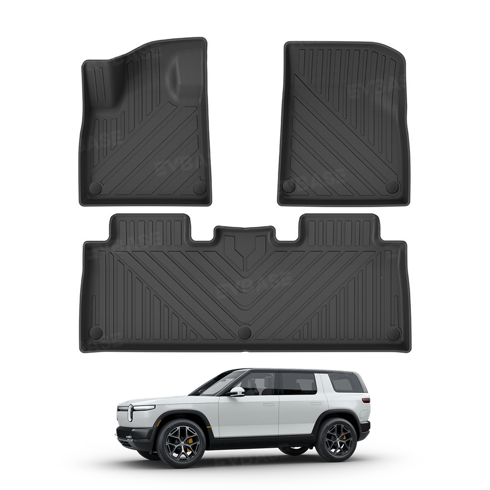 All Weather Floor Liners & Cargo Liners Frunk Mat &Trunk Mat &Rear Seat Back Protector Set for Rivian R2 Waterproof Non-Slip Protection Covers