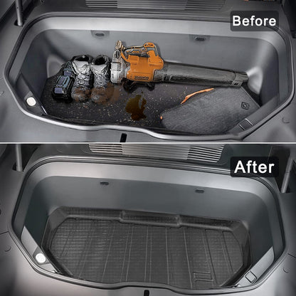 R1T/R1S Front Mat Upper Lower Layer All-Weather TPE Front Storage Mat Cargo Liner for Rivian R1T/R1S
