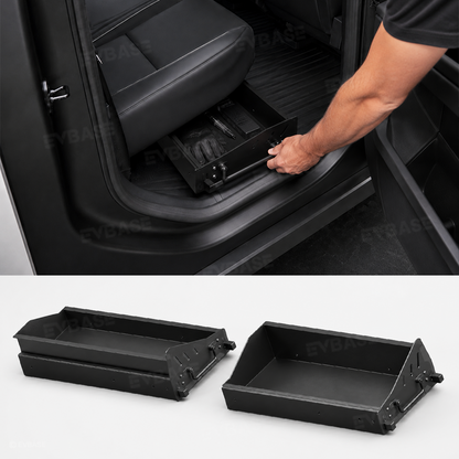 Cybertruck Rear Under-Seat Gear Tunnel Slide Tray Sliding Under-Seat Hidden Storage Drawer