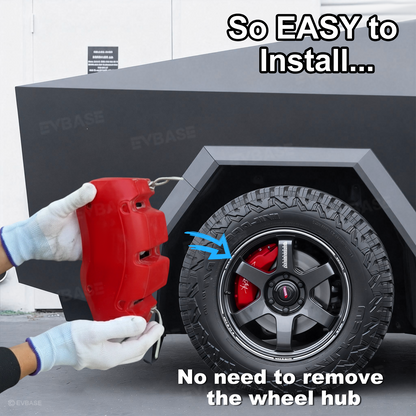 Cybertruck Silicone Brake Caliper Covers Sporty Style Caliper Protector Set Slip-On Fit & No Wheel Removal