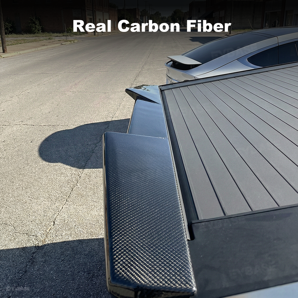 Cybertruck Rear Spoiler Real Dry Molded Carbon Fiber Tailgate Lip Spoiler Aerodynamic Upgrade