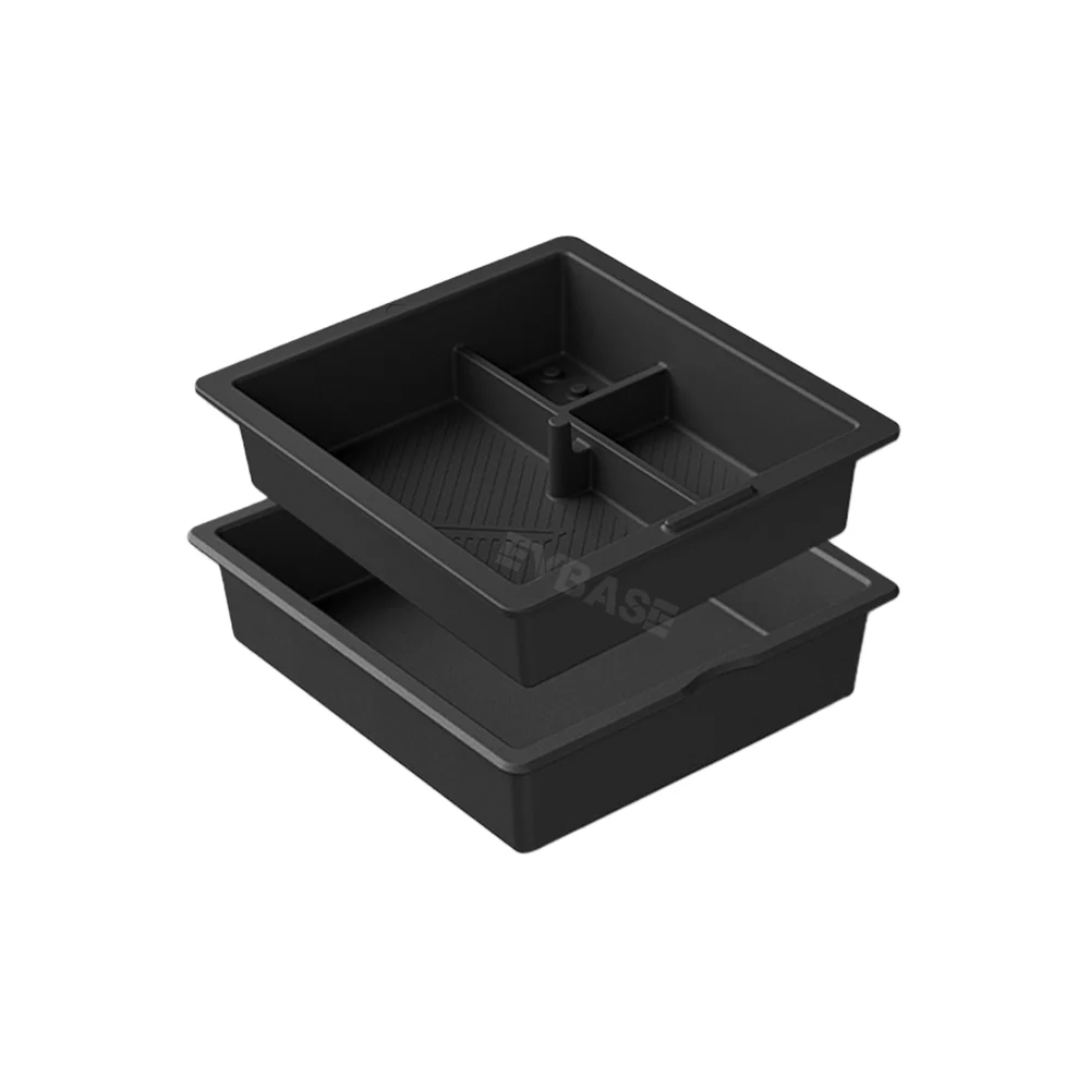 Tesla Center Console Organizer for Model Y Juniper& 3 Highland Double Layer Compartment Armrest Storage Box