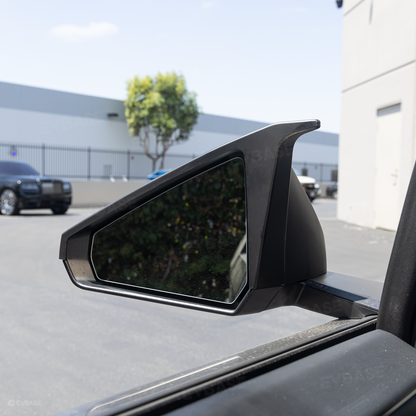 Cybertruck Side Mirror Cover Futuristic Tactical Horn-Style Rearview Mirror Caps ABS Protective Overlay