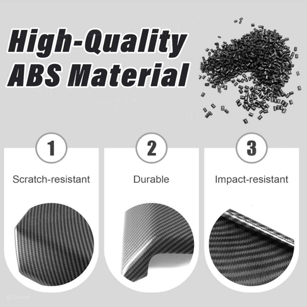 Cybertruck Armrest Cover Rear Screen Frame Cover ABS Carbon Fiber Style Center Console Protective Trim Overlay