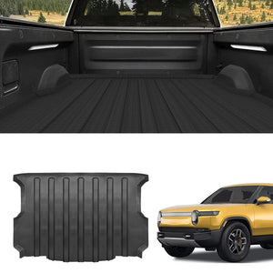 Rivian R1T Truck Bed Mat Liner Foldable Rivian Truck Accessories All Weather R1T Truck Rugged Bed Liner