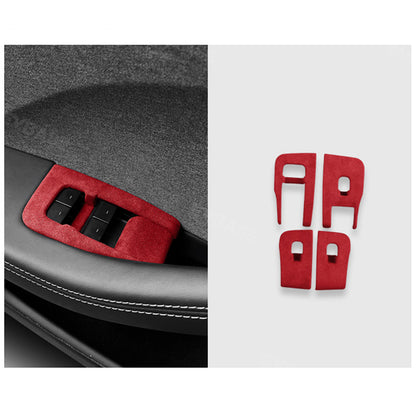 Model 3 Highland Alcantara Window Lift Switch Button Cover Left Hand Drive Panel Trim Sticker for Tesla