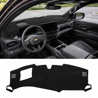 Dash Cover for Silverado EV Suede Dashboard Mat Non-Slip Carpet Sunshield Glare UV Rays Protector
