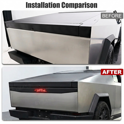 Cybertruck Tailgate Protector 2.0 OEM-Style Anti-Scratch ABS Tailgate Trim Cover with Illuminated LED Logo
