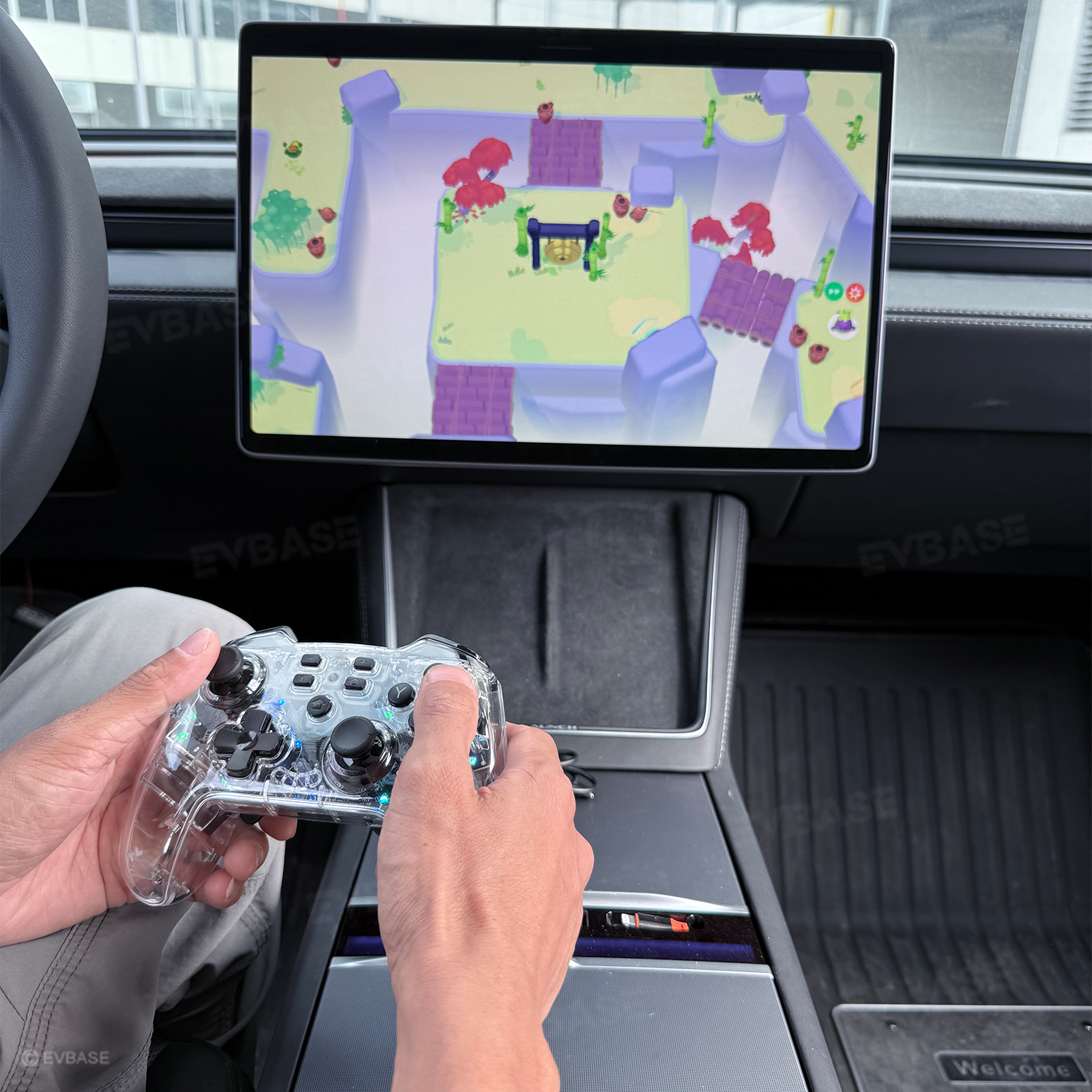 Wireless RGB Bluetooth Gaming Controller Gamepad for Tesla Model Y Juniper & 3/Y/S/X/Cybertruck