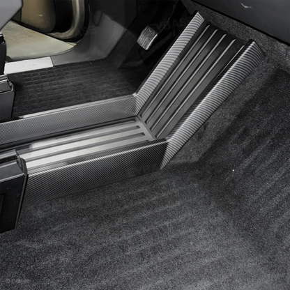 Cybertruck Lower Center Console Side Trim Covers ABS Carbon Fiber Style Protective Overlay