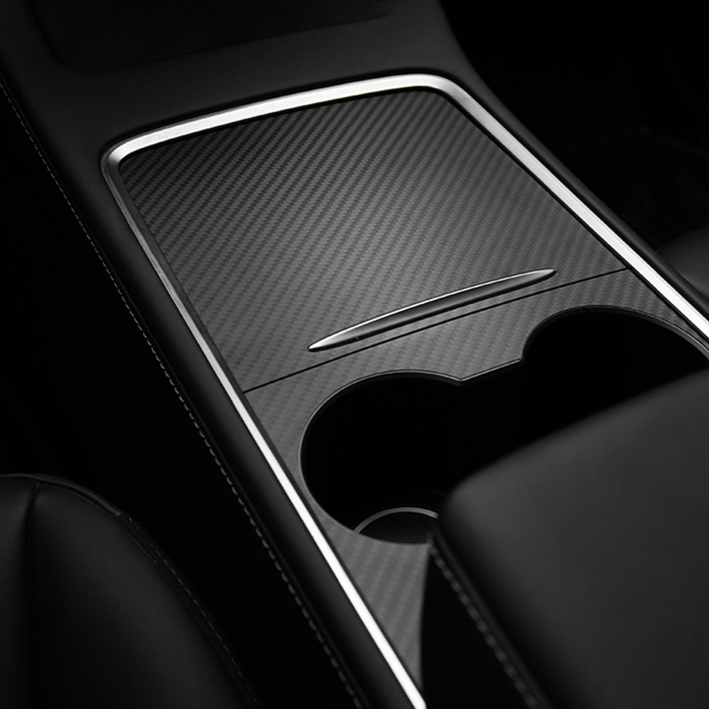 Model Y 3 Carbon Fiber Interior Accessories Center Console Trim Panel Cover for Tesla