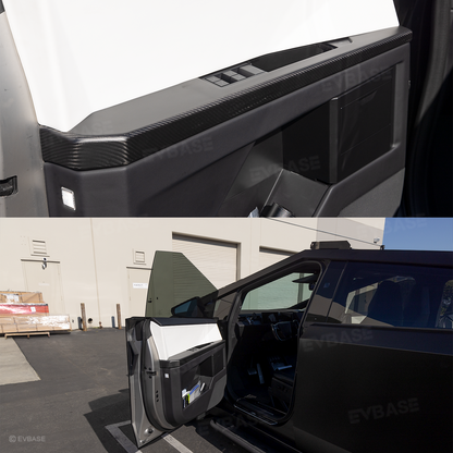 Tesla Cybertruck Door Panel Armrest Cover Real Carbon Fiber Lower Door Panel Overlays