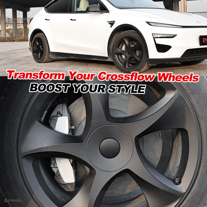 Model Y Juniper Wheel Covers for Tesla 19" Crossflow Wheels Hubcaps-3D Sculpted Design