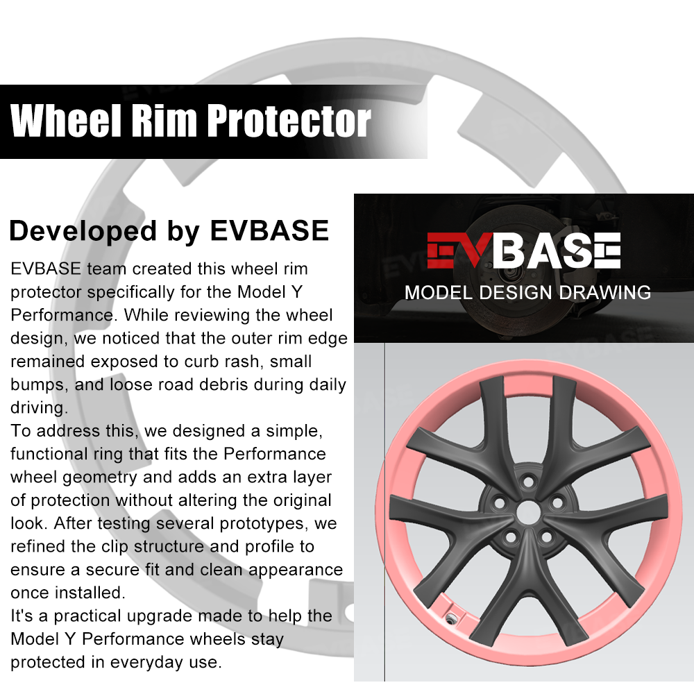 Model Y Juniper Performance Rim Protectors 21 Inch Wheel Rim Curb Rash Protection for Tesla 4PCS