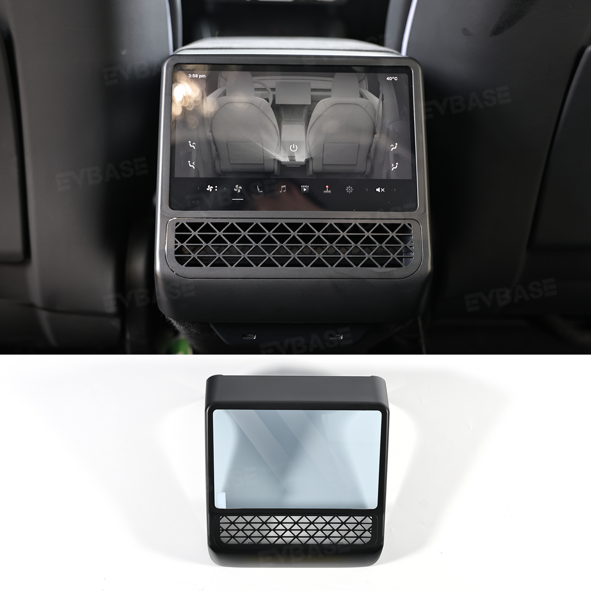 Model Y Juniper/ YL/ 3 Highland Rear Display Tempered Glass Screen Protector & Air Vent Cover
