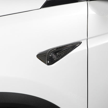 Model X Real Carbon Fiber Side Camera Covers Turn Signal Full-Cover Exterior for Tesla