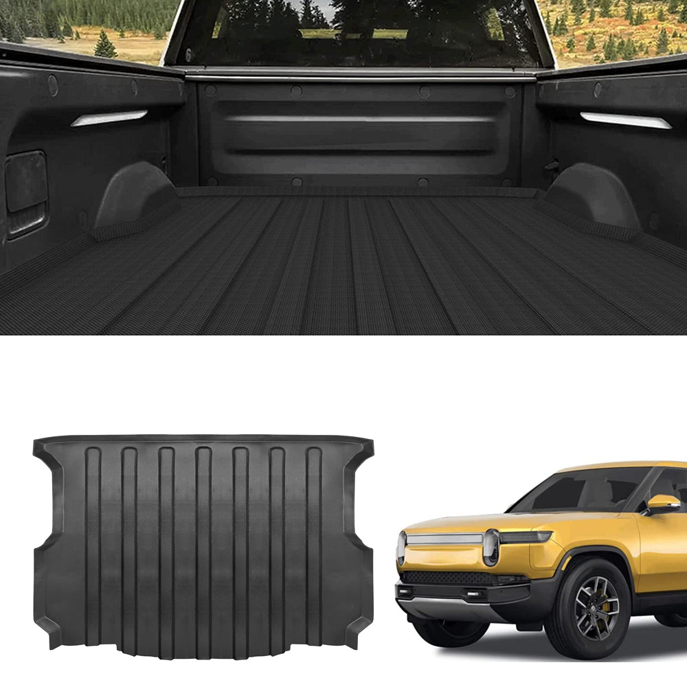 Rivian R1T Truck Bed Mat Liner Foldable Accessories Pickup Heavyweight Bed Mat All Weather Truck Rugged Bed Liner