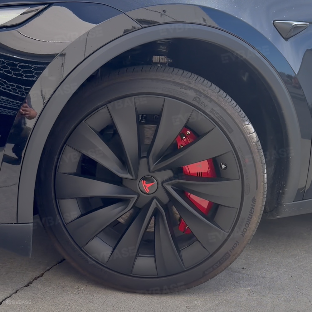 Wheel Covers for Tesla Model Y Juniper 20 Inch Helix 2.0 Wheels Matte Black Wheel Hubcaps