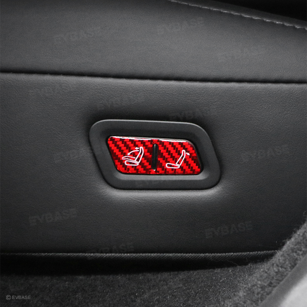 Model Y Juniper Rear Seat Folding Button Trim Cover Carbon Fiber Protector for Tesla