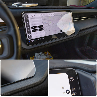 Screen Protector for Rivian R2 Center Touchscreen & Instrument Cluster HD Clear Tempered Glass Screen Protector Set