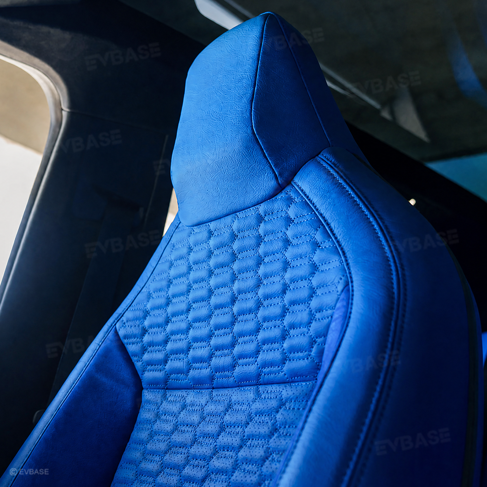 Cybertruck Seat Covers NAPPA Leather Seat Protector with Cyber Quilt Interior Design
