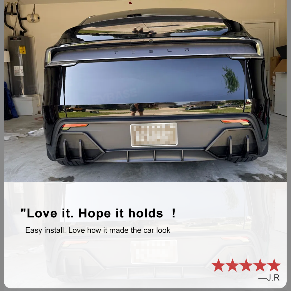 Model Y Juniper Rear Diffuser ABS Sporty Aerodynamic Rear Bumper Lip Splitter for Tesla