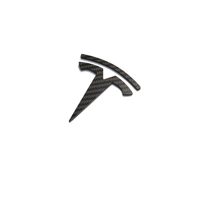Emblem Sticker for Tesla Front Trunk/Rear Trunk Logo Decal Cover Real Carbon Fiber