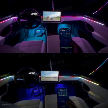 Model X RGB Ambient Lighting Interior Streamer Light Kit LED Neon Light Strip