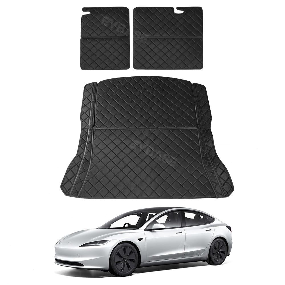 Model 3/Y/3 Highland Trunk Mat Rear Cargo Liner Oxford Cloth Waterproof Pet Mat Floor Protector for Tesla