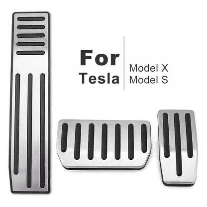 Model X S Brake Pedal Covers Non-Slip Performance Metal Foot Pedal Covers for Tesla