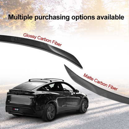 Tesla Model Y Juniper Spoiler Real Carbon Fiber Wing Rear Trunk Lid With Performance Style