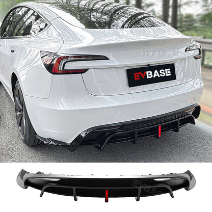 Model 3 Highland Rear Diffuser Bumper Lip ABS Spoiler Splitter Replacement With Brake Light for Tesla