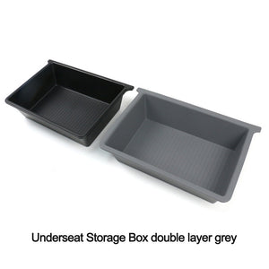 New EVBASE Model Y X Underseat Storage Box Organizer Tesla Hidden Tray With double layer Cover