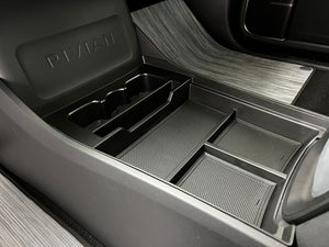 Rivian R1T R1S Lower Center Console Tray Storage Insert Box With Cup Holder