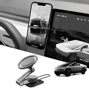 EVBASE Tesla Cybertruck Phone Holder Adjustable Magnetic Phone Mount Cybertruck Interior