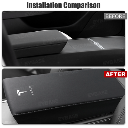 Model Y Juniper/ 3 Highland Armrest Cover Center Console Armrest Box Cover Anti-Scratch Protector with Logo