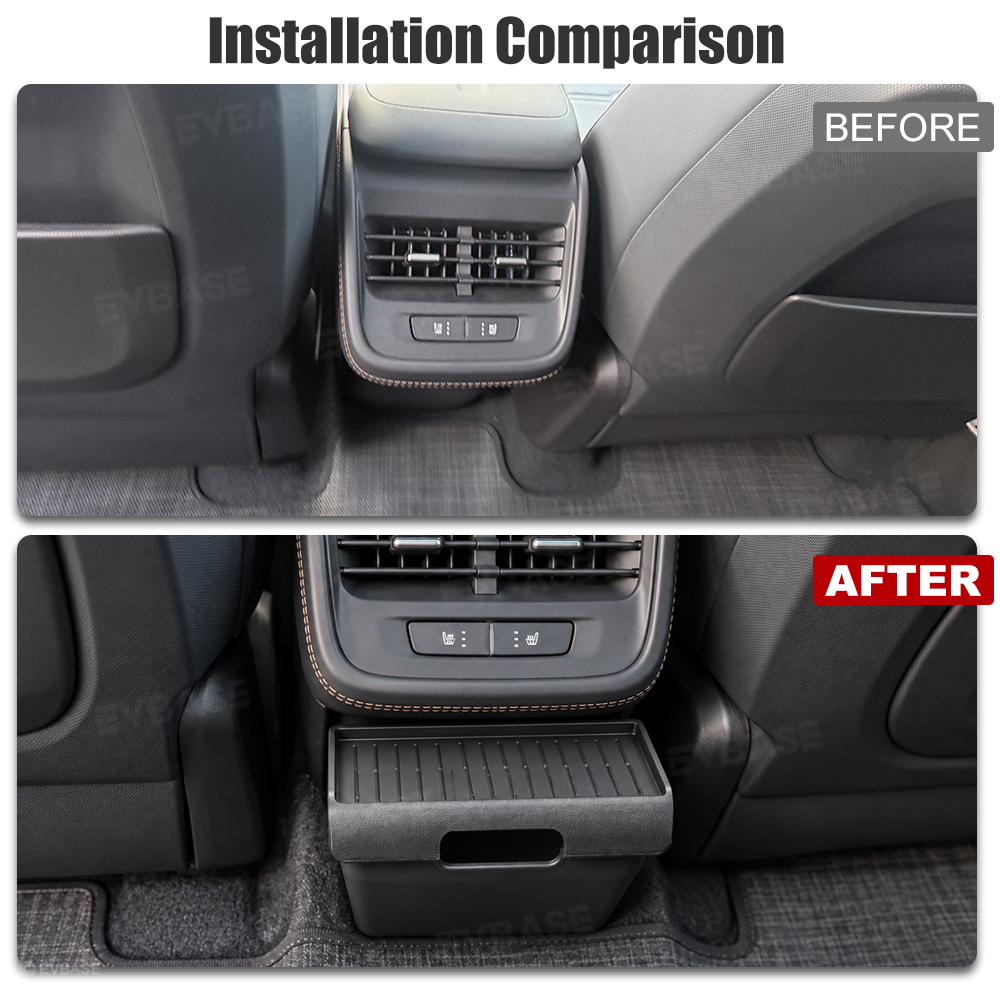 Rear Center Console Storage Box for Rivian R2 Rear Seat Organizer Trash Can