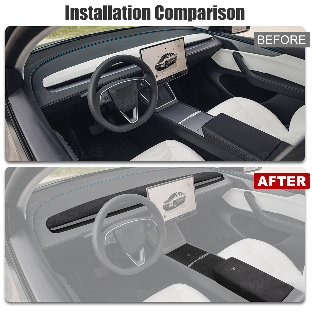 Model Y Juniper Alcantara Interior Trim Cover Kit Dashboard Air Vent Center Console Armrest Protection Overlay