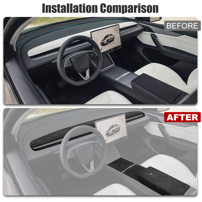 Model Y Juniper Alcantara Interior Trim Cover Kit Dashboard Air Vent Center Console Armrest Protection Overlay