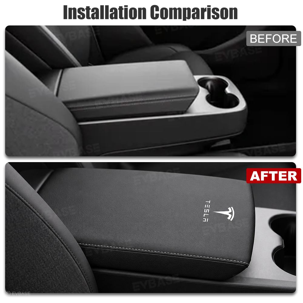 Model Y Juniper Standard Armrest Cover Center Console Armrest Box Cover Anti-Scratch Protector with Logo