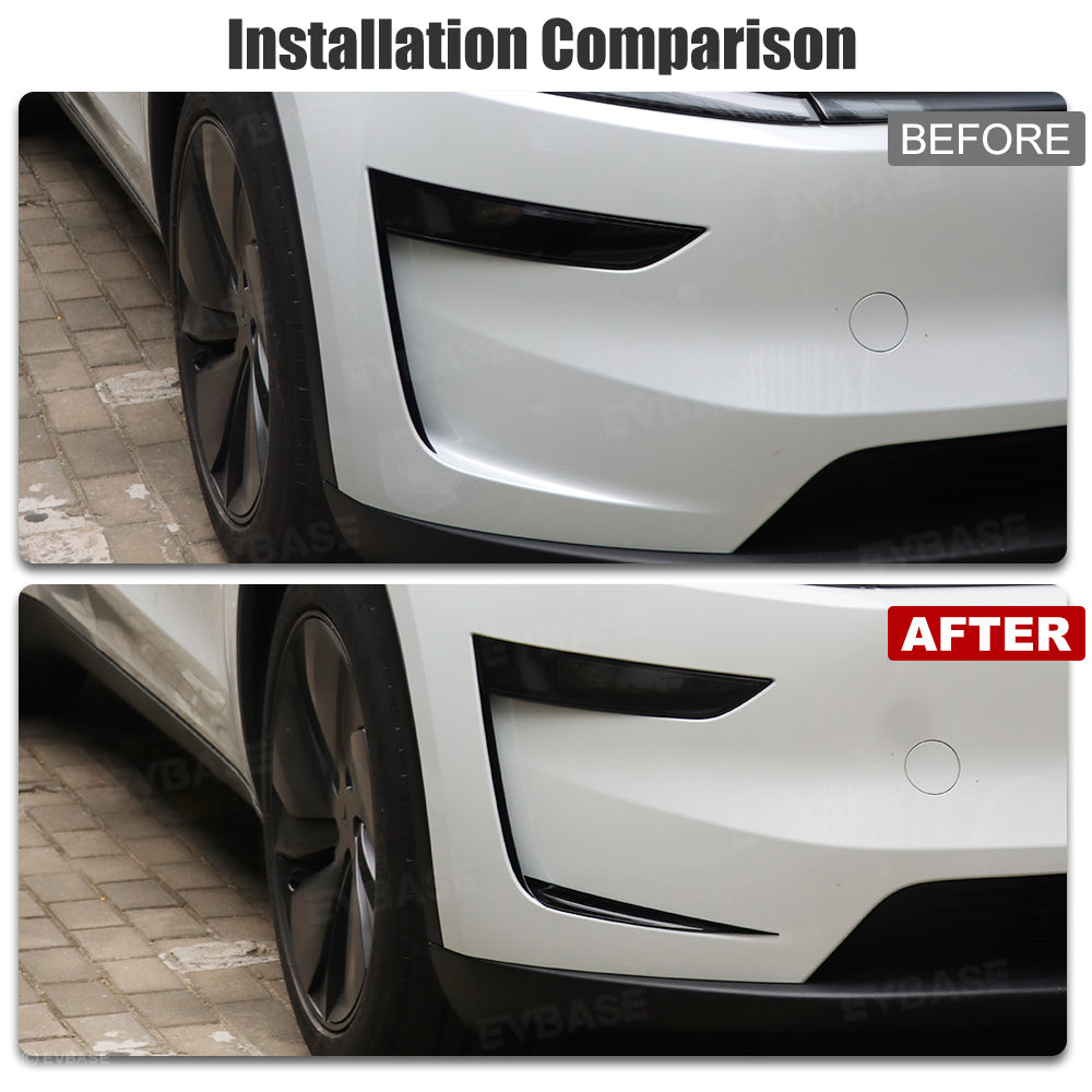Model Y Juniper Fog Light Trim Front Bumper Air Vent Trim Covers & Rear Taillight Side Trim Overlay