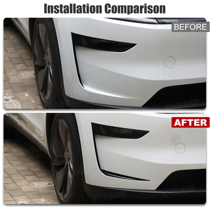 Model Y Juniper Fog Light Trim Front Bumper Air Vent Trim Covers & Rear Taillight Side Trim Overlay