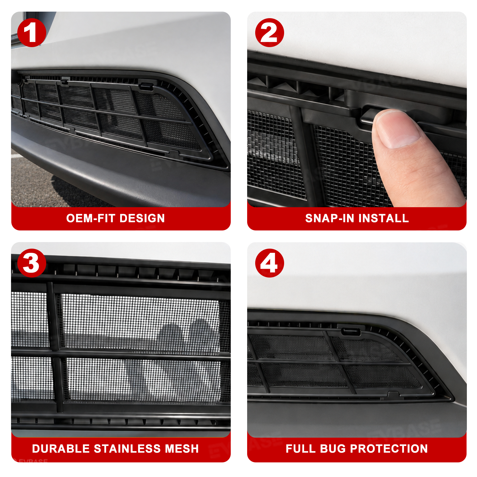 Model Y Juniper /Model Y L Grille Mesh Insert AirFlow Quick-Release Front Lower Grille Bug Screen