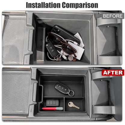 Center Console Organizer for Rivian R2 Center Console Armrest Two-Tier Storage Tray Insert