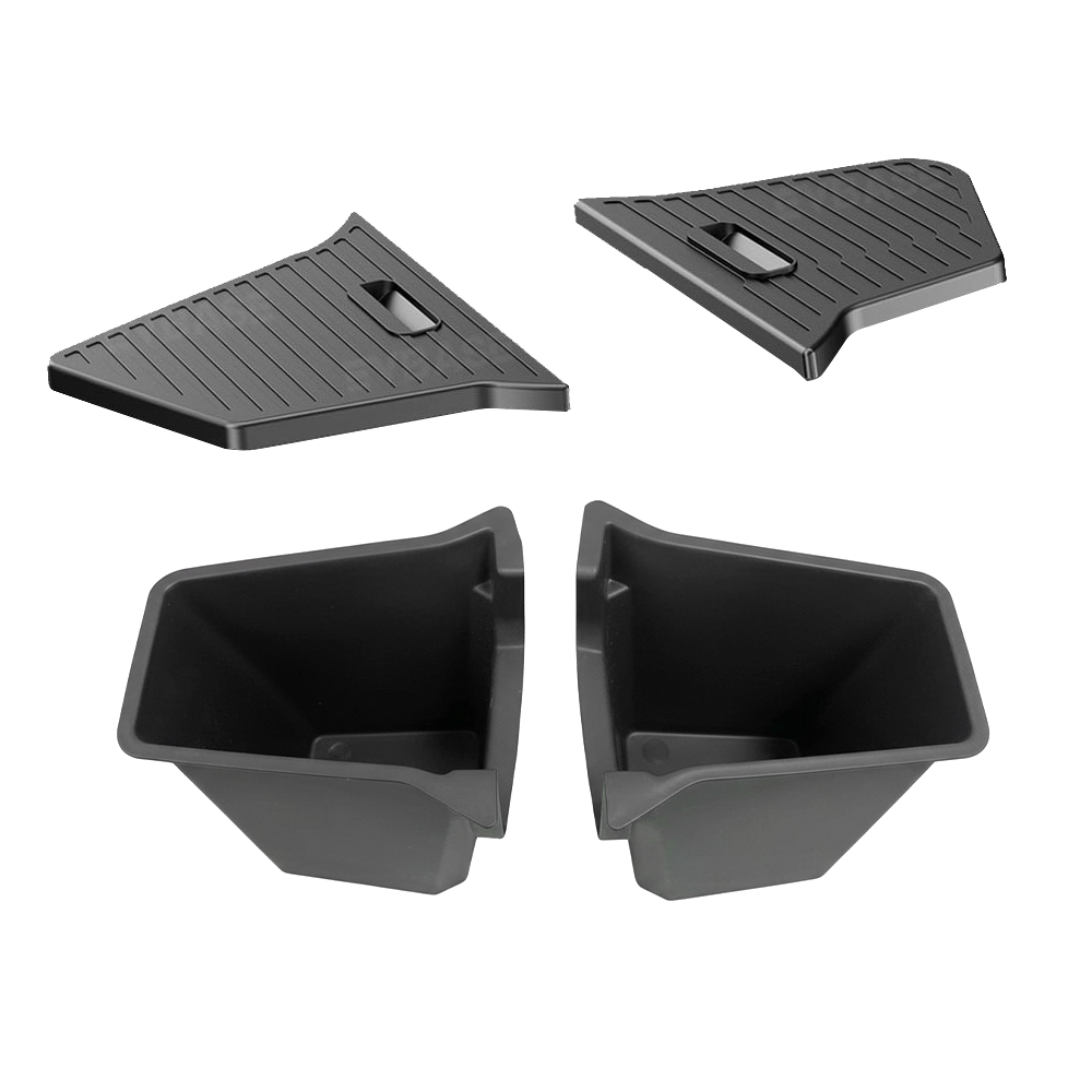 Model Y Juniper Rear Trunk Storage Box TPE Side Cargo Organizer Bins 2.0 with Lids for Tesla