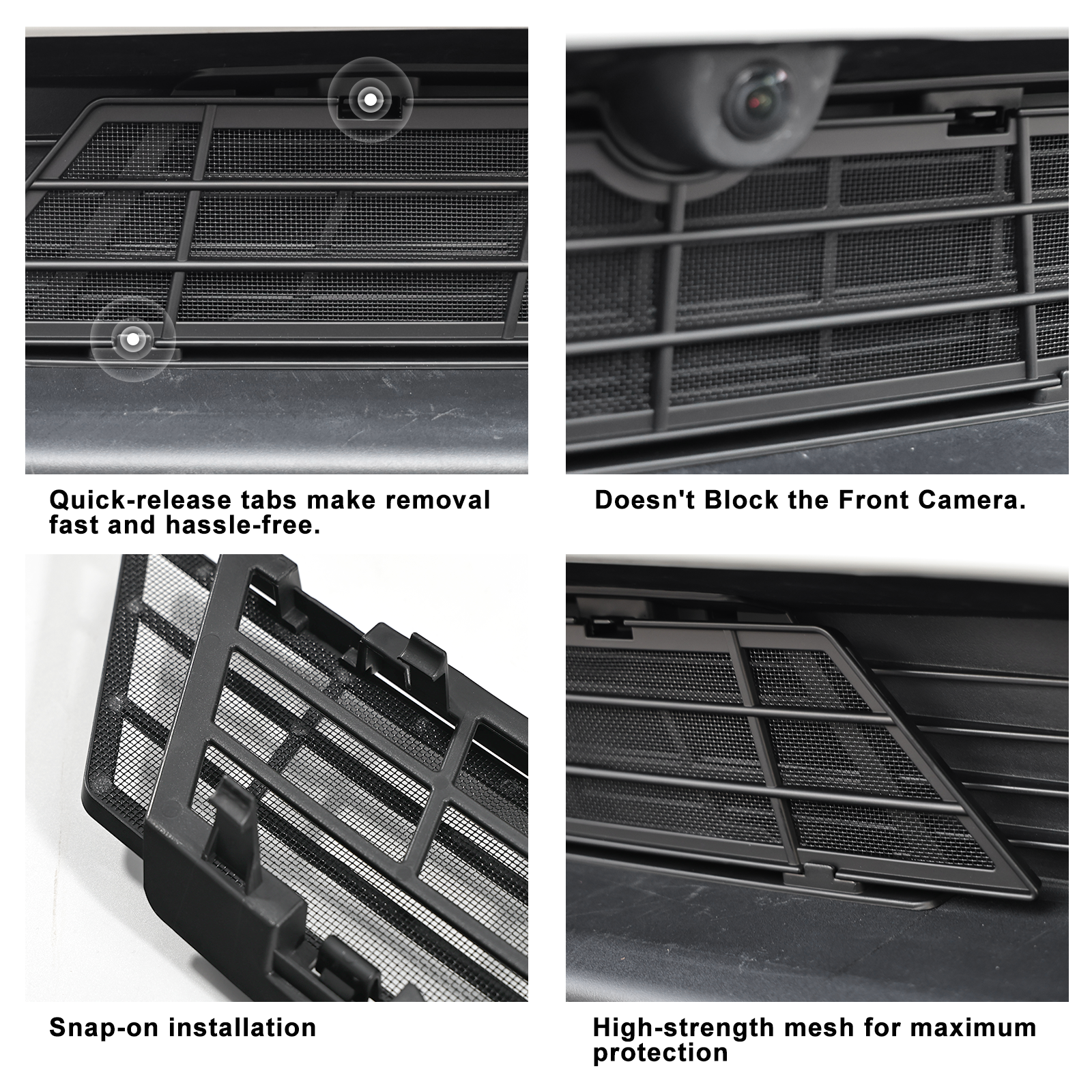 Model Y Juniper Front Grille Mesh Radiator Cover Removable ABS Floating Front Bumper Bug & Debris Screen Mesh