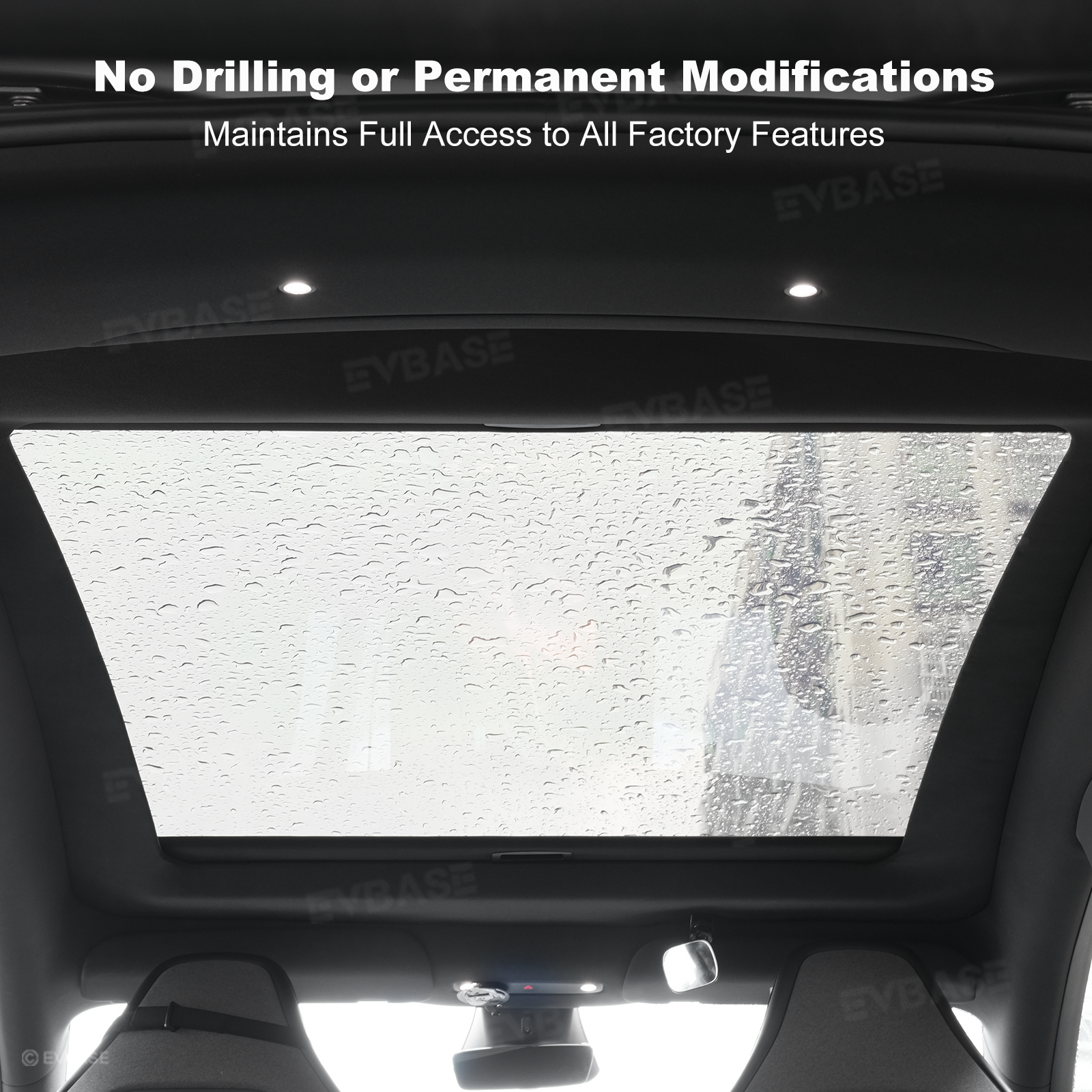 Model Y L Retractable Sunshade Glass Roof Sun Shade with Roll Fabric Style Heat Insulation & UV Protection