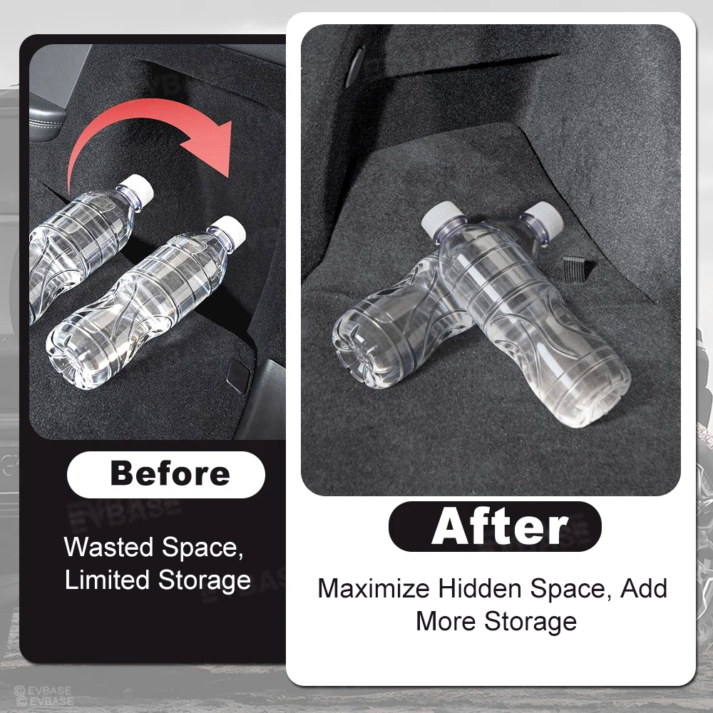 Model Y L Rear Trunk Storage Organizer Back Trunk Side Storage Bins Waterproof Interior Storage Boxes