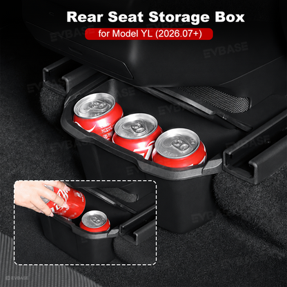 Model Y L Rear Center Console Organizer Rear Seat Storage Box Trash Can Interior Storage Accessories